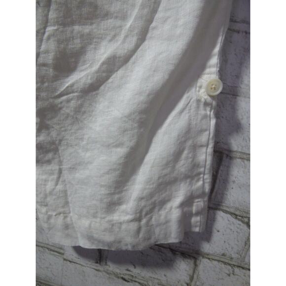 JW Los Angeles Johnny Was White Linen Roll Tab Cargo Shorts XS NEW - Picture 8 of 11